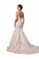 Open Back Mermaid Tulle Wedding Dress with Lace Bodice