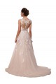 Sweetheart A-Line Tulle Wedding Dress with Lace Illusion Back