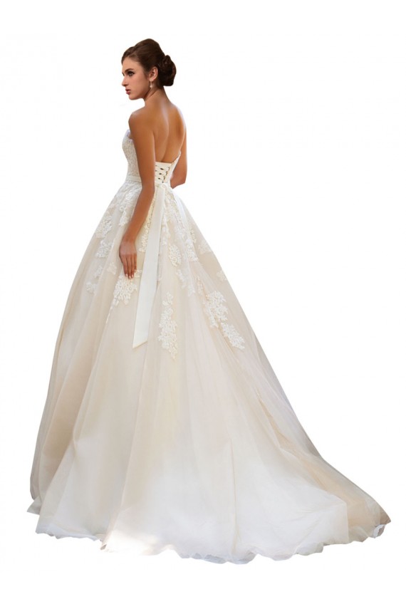 Sweetheart Ball Gown Tulle Wedding Dress with Lace Bodice Canada