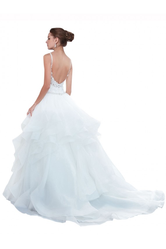 Spaghetti Straps Ball Gown Beach Wedding Dress with Lace Bodice Canada