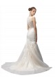 Illusion High Neck Mermaid Lace Wedding Dress