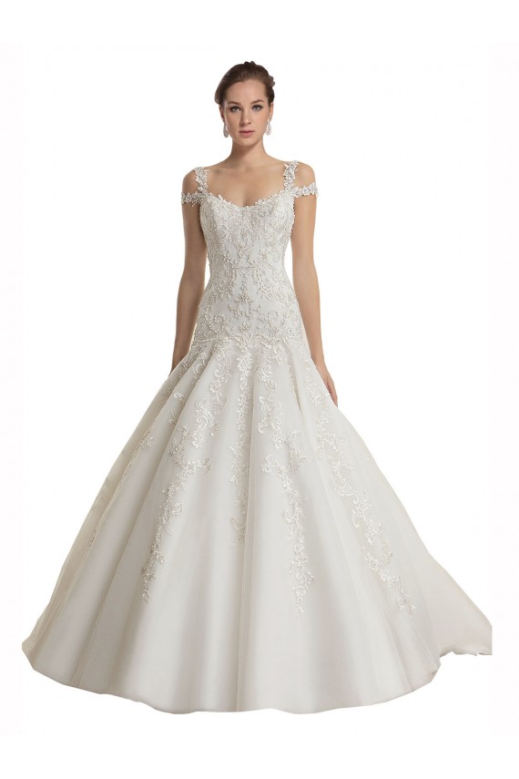 Off the Shoulder Mermaid Lace Tulle Wedding Dress
