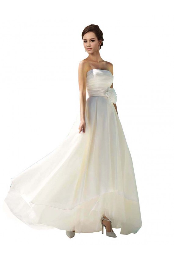 Strapless A-Line Taffeta Wedding Dress Canada