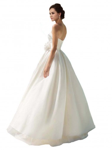 Strapless A-Line Taffeta Wedding Dress Canada