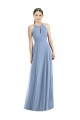 Keyhole Halter Chiffon Maxi Bridesmaid Dress Canada