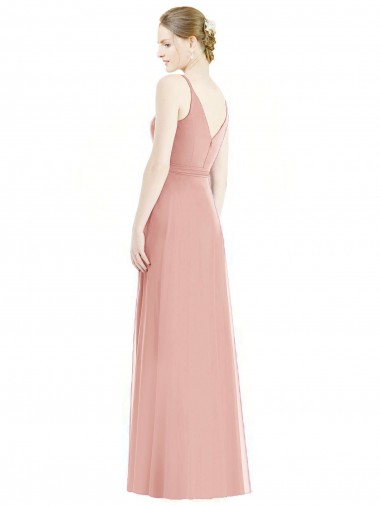 Romantic Full length Long Chiffon Bridesmaid Dress Canada