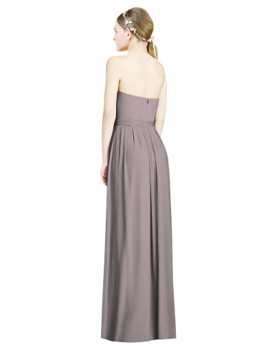 Sweetheart Neckline Long Full Length Chiffon Bridesmaid Dress Canada