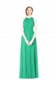 Halter Neckline Long Chiffon Bridesmaid Dress with Side Bow Canada