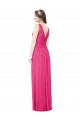 Sleeveless V-Neck Long Chiffon Bridesmaid Dress with V-Back Canada
