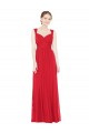 Full-Length Long Chiffon Bridesmaid Dress with Side Front Slit Canada