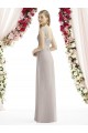 Full Length Lux Chiffon Dress with Draped Bodice And Shirred Straps Canada