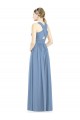 Sleeveless Cross Strap Back Chiffon Bridesmaid Dress Canada
