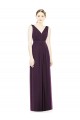 V-Neckline Sleevelss Full Length Chiffon Bridesmaid Dress Canada