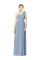 Flower Shoulder Draped One Shoulder Chiffon Bridesmaid Dress Canada