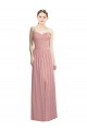 Crossover Draped Sweetheart Chiffon Formal Bridesmaid Dress with Front Slit Canada
