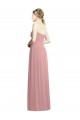 Crossover Draped Sweetheart Chiffon Formal Bridesmaid Dress with Front Slit Canada