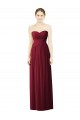 Draped Full Length Strapless Chiffon Bridesmaid Dress Canada