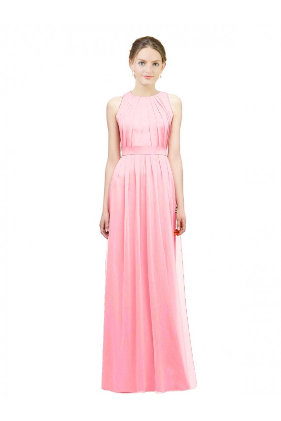 Sleek Halter Neck Chiffon Bridesmaid Dress  Canada
