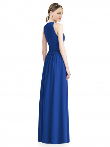 Draped Keyhole Long Chiffon Bridesmaid Dress Canada