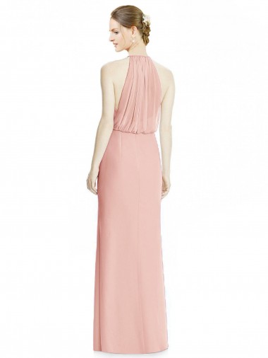 Halter Neck Trumpet Chiffon Bridesmaid Dress Canada