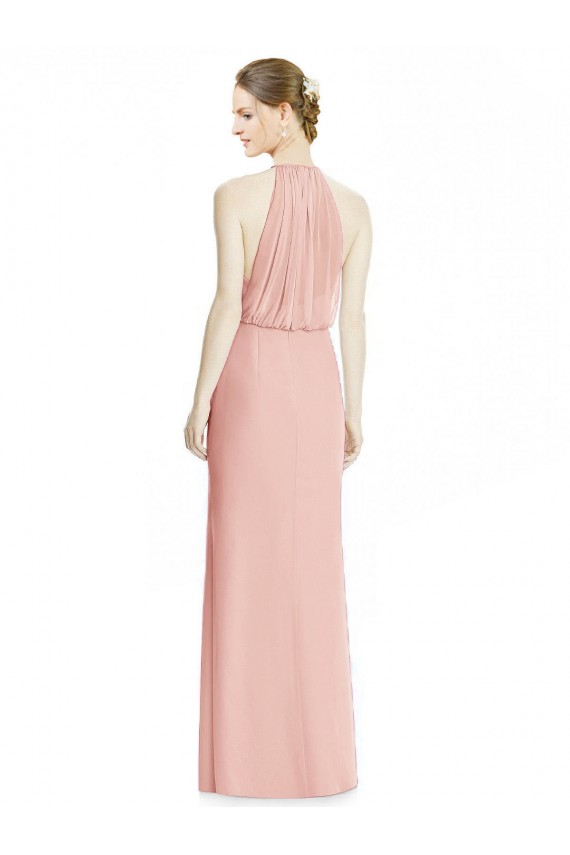 Halter Neck Trumpet Chiffon Bridesmaid Dress Canada