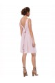 Short Knee Length Criss Cross Draped Chiffon Cocktail Bridesmaid Dress Canada