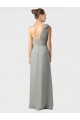 Sheer One Shoulder Chiffon A-Line Bridesmaid Dress with Slit Canada