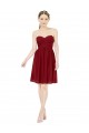Short Sweetheart Knee Length Chiffon Cocktail Bridesmaid Dress with Open Back Canada