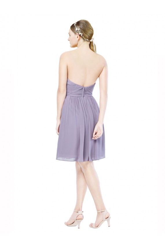Short Sweetheart Knee Length Chiffon Cocktail Bridesmaid Dress with Open Back Canada