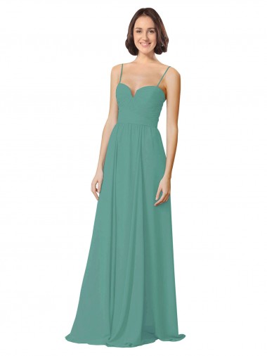 Spaghetti Straps Sweetheart A-Line Chiffon Bridesmaid Dress Canada