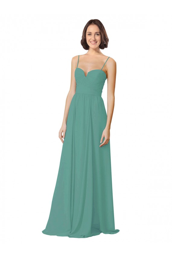 Spaghetti Straps Sweetheart A-Line Chiffon Bridesmaid Dress Canada