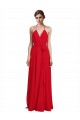 V-Neck Spaghetti Halter Strap Chiffon Bridesmaid Dress Canada