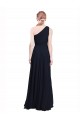 Long Chiffon Bridesmaid Dress with One Shoulder Neckline And Belt Canada
