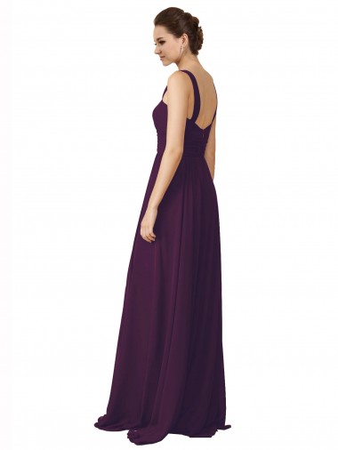 Full Length Chiffon Bridesmaid Dress with Spaghetti Straps Canada