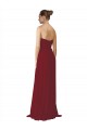 Hand-Ruched Sweetheart Long Chiffon Bridesmaid Dress Canada