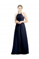 Halter High Neck Long Chiffon Bridesmaid Dress with Open Back Canada