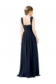 Square Neckline Sexy Open Back Long Chiffon Bridesmaid Dress Canada