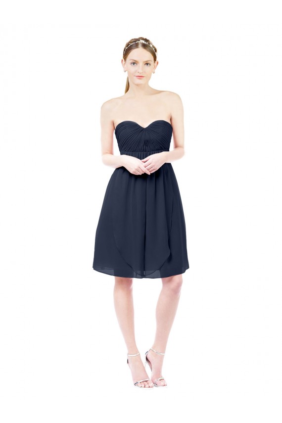 Sweetheart Cocktail Knee Length Chiffon Cocktail Bridesmaid Dress Open Back Canada