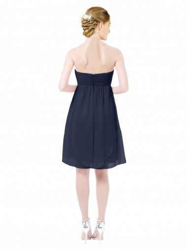 Sweetheart Cocktail Knee Length Chiffon Cocktail Bridesmaid Dress Open Back Canada