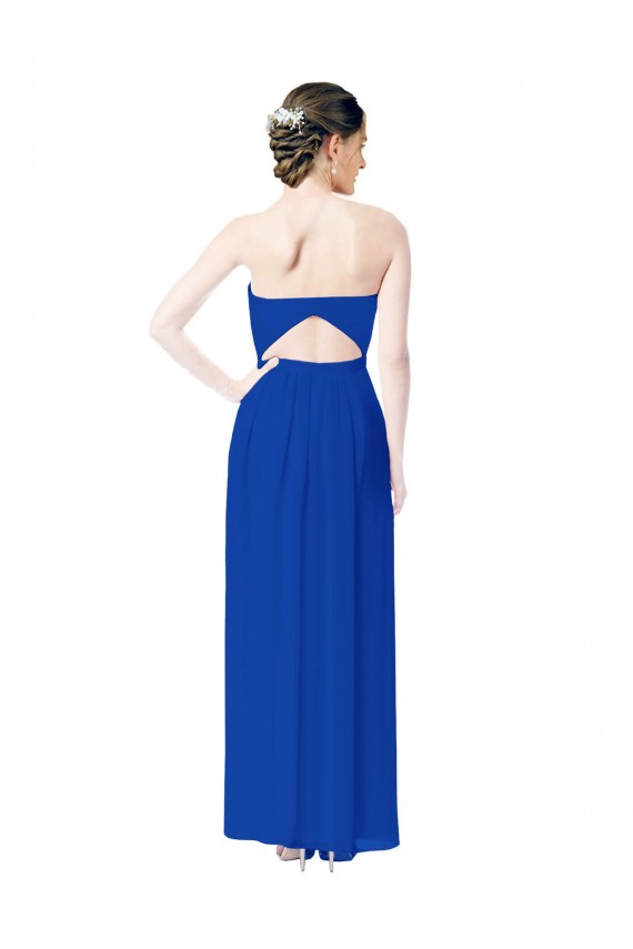 Strapless Sweetheart Keyhole Back Long Chiffon Bridesmaid Dress Canada