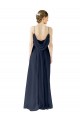 Spaghetti Straps Open Back Long Chiffon Bridesmaid Dress Canada