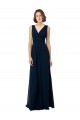 Chiffon Sleeveless Bridesmaid Dress with V Front and Back Canada