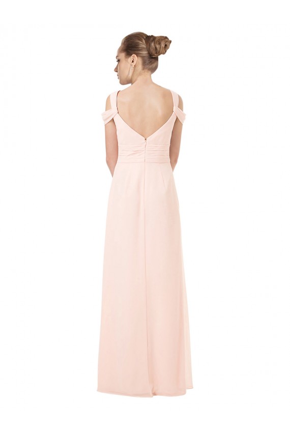 Chiffon Sweetheart Bridesmaid Dress with An Illusion Overlay Canada