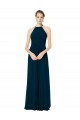 Spaghetti Strap Long Chiffon Halter A-Line Bridesmaid Dress Canada