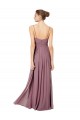 V-Neck Spaghetti Strap Open Back Long Chiffon Bridesmaid Dress Canada