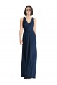 Cut Out Back Long Chiffon V-Neck Bridesmaid Dress Canada
