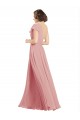 Chiffon Bridesmaids Dress with One Shoulder Flounced Sleeve Canada