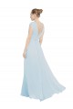 Chiffon Bridsmaids Dress with V-Neckline and Tie V Back Canada