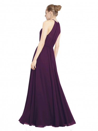 Elegant Chiffon Bridesmaids Dress with Softly Draped Bodice Canada