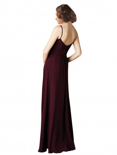 V-Neck Chiffon Bridesmaid Dress with Twist Front Bodice Canada